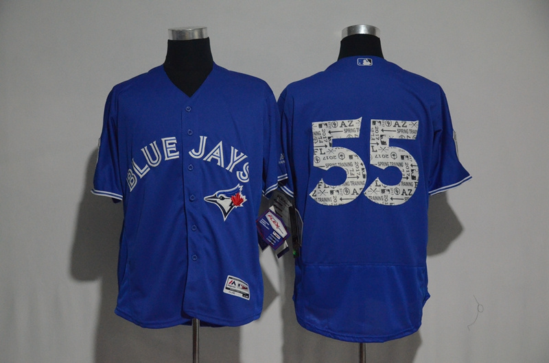 2017 MLB Toronto Blue Jays #55 no name Blue Fashion Edition Jerseys